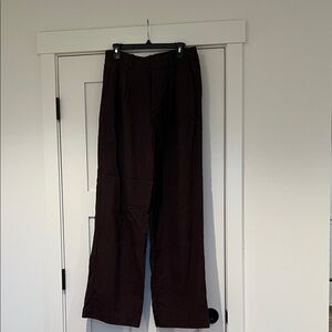 Dark Brown Wide-Leg Trousers from Madewell